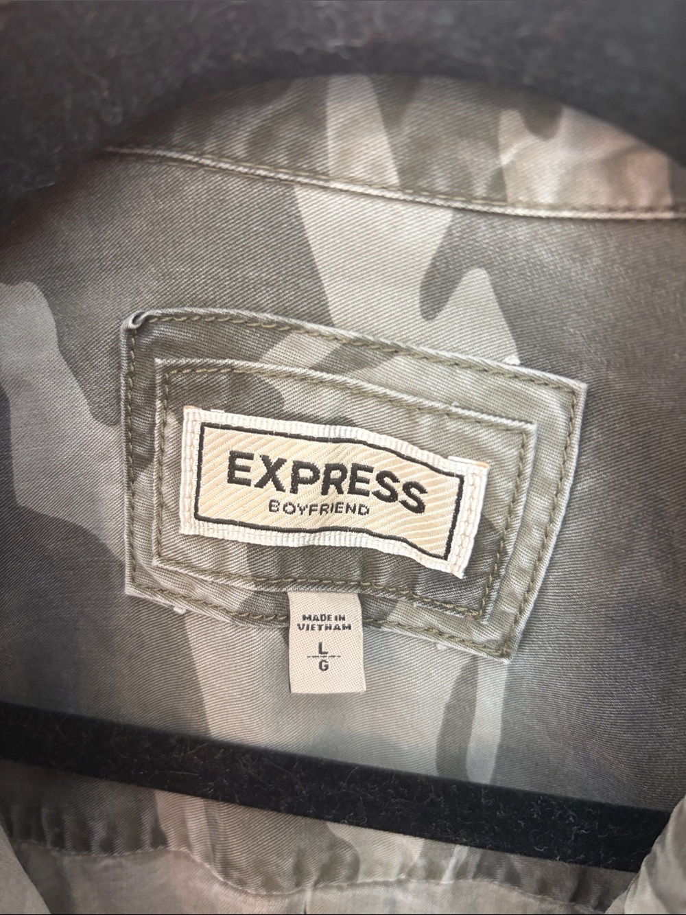 Express Camo Button-Down Shirt - Picture 3 of 3